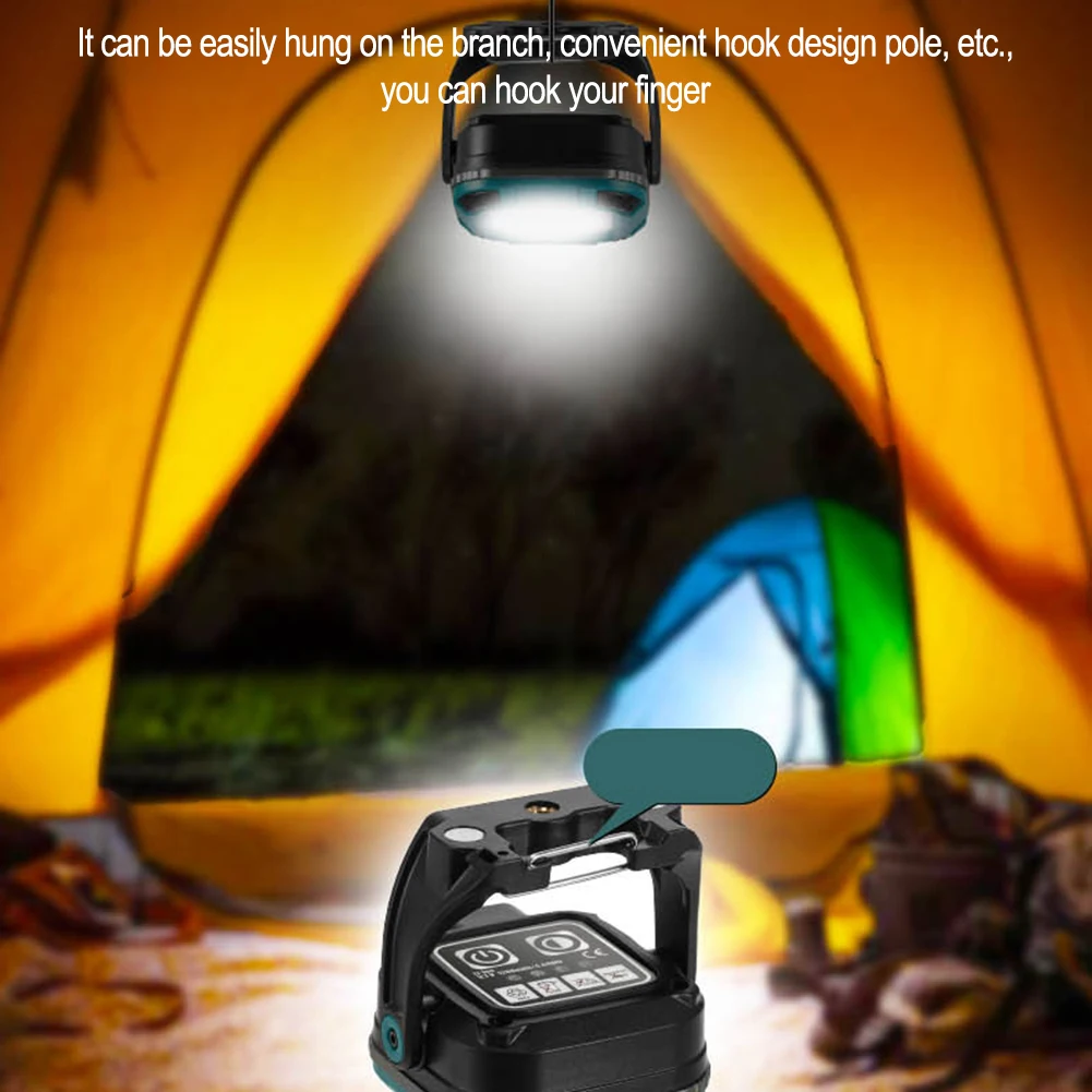 

1 PC Portable LED Work Light Camping Flashlight Type-C Rechargeable Light Camping Outdoor Indoor Light Led Flashlight Part