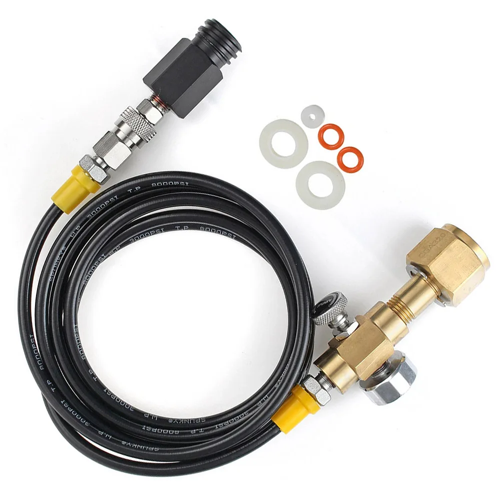 CGA320 Cylinder Tank Quick Connect Refill Adapter Hose for Sodastream Machines with 2 Meter High Pressure Hose