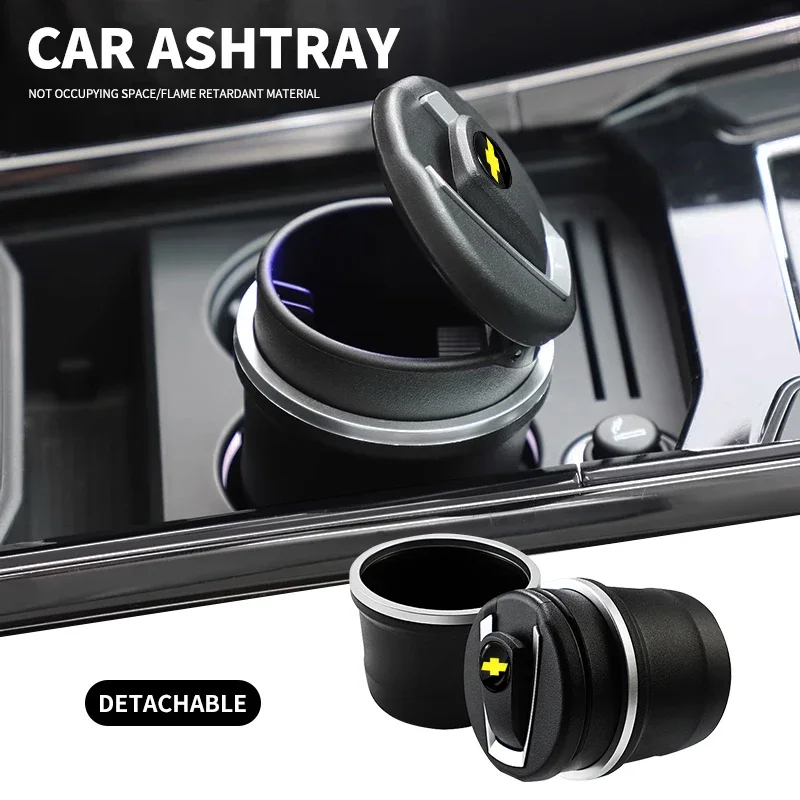 Cenicero LED portátil para coche, Cenicero con indicador automático para Chevrolet Cruze Captiva Sail Corsa Aveo, accesorios para coche