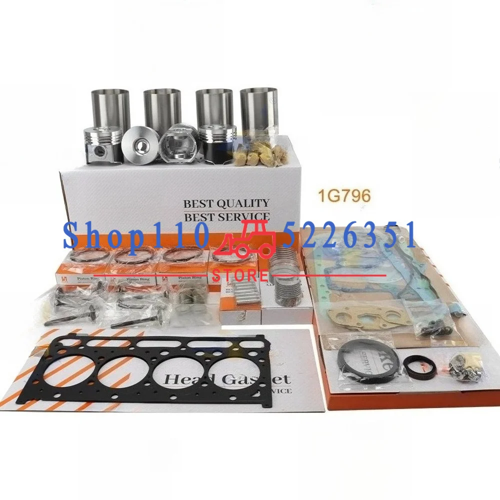V2403 V2203 Overhaul Rebuild Kit Piston Rings Cylinder Liner Full Gasket Set Main Bearing Engine Parts For Kubota 1G861 1G796