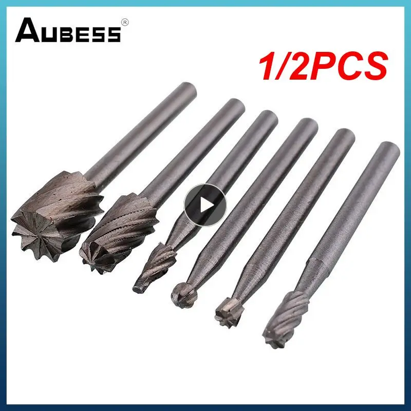 

1/2PCS Rotary Cutter File HSS Routing Router Drill Bits Set Carbide Rotary Burrs Tool Wood Stone Metal Root Carving Milling