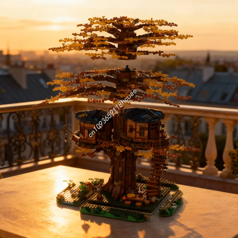 

3506 шт. MOC дерево домик модульные идеи и модель CUUSOOed, строительные игрушечные блоки, креативная идея, образовательный кирпич, Рождественский подарок для детей