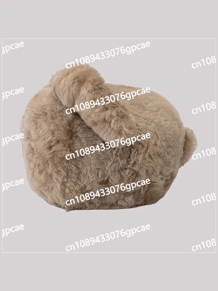 

2024 New Products Cartoon Cute Special-shaped Rabbit Throw Pillow Sofa Bedroom Real Wool Decorative Doll