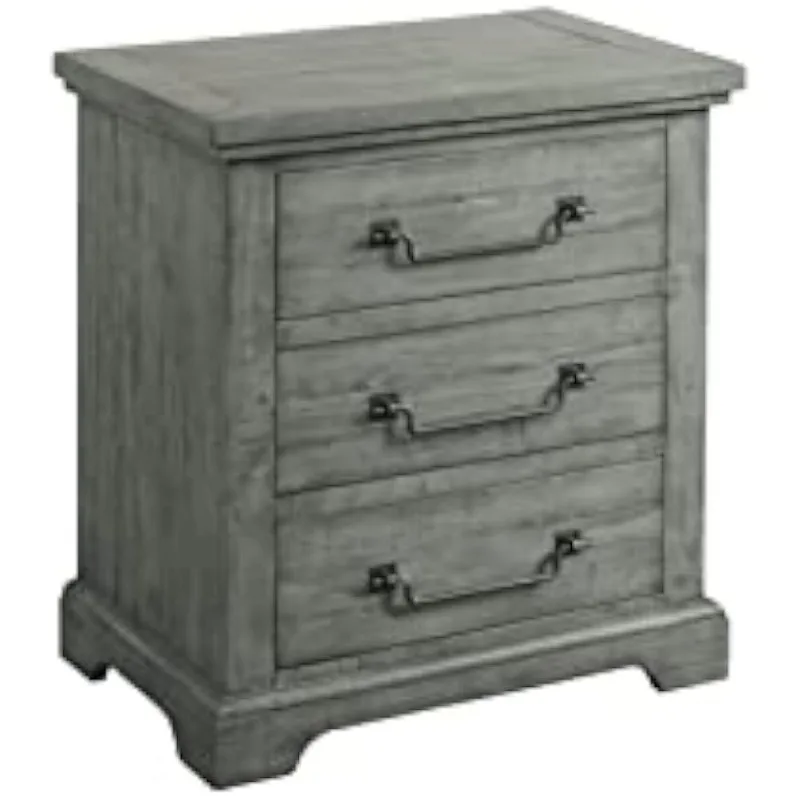 

Beach House Solid Wood Dove Grey 2 Drawer Nightstand