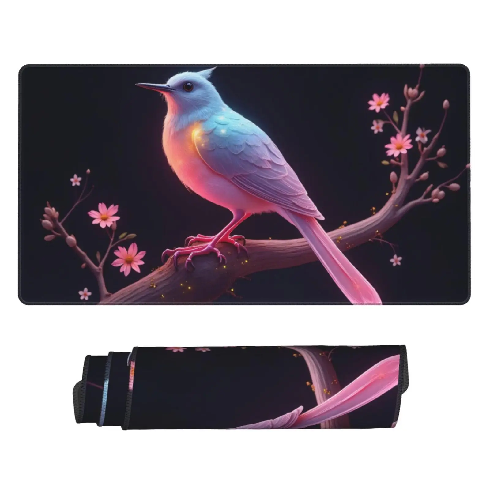 

Cute Pink Bird Art Mousepad XXL,Non-Slip Waterproof Pink Gaming Mouse Pad,Office Desktop Decoration,Suitable for Work and Gaming