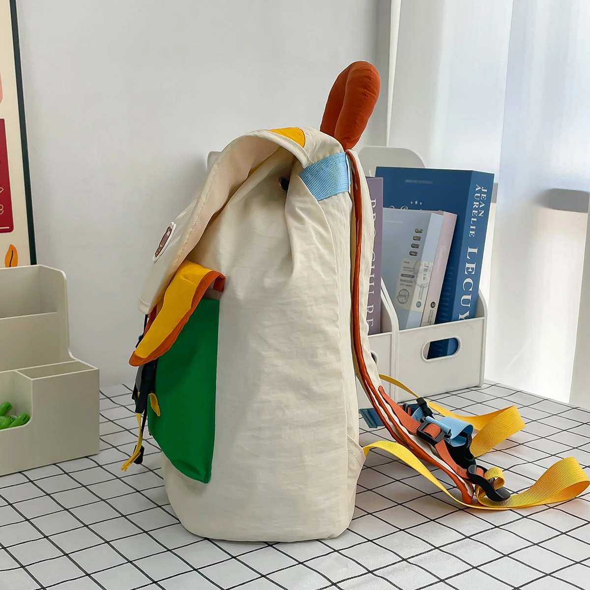 Tiptoegirls Candy Color Young Lady Rucksack Bag Leisure Outdoor Travelling Backpacks Nylon Student Schoolbag Patchwork Backpack