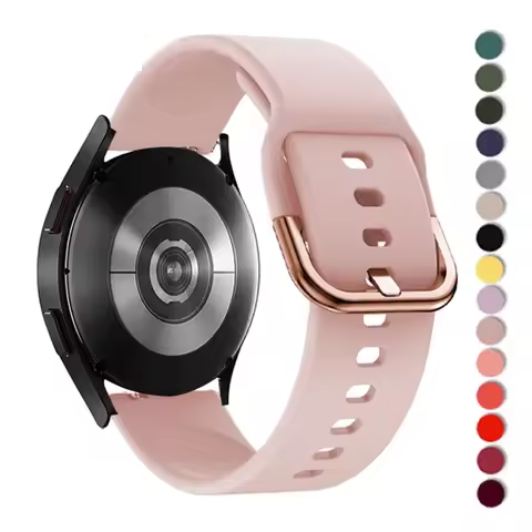 22mm 20mm Strap for Samsung Galaxy watch 4 5 pro 45mm Gear s3 Active 2 silicone smartwatch braceletband amazfit GTS 4 2 GTR band