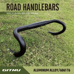 GITNU Aluminium alloy bicycle ROAD  HANDLEBARS bike 31.8x380/400/420/440mm