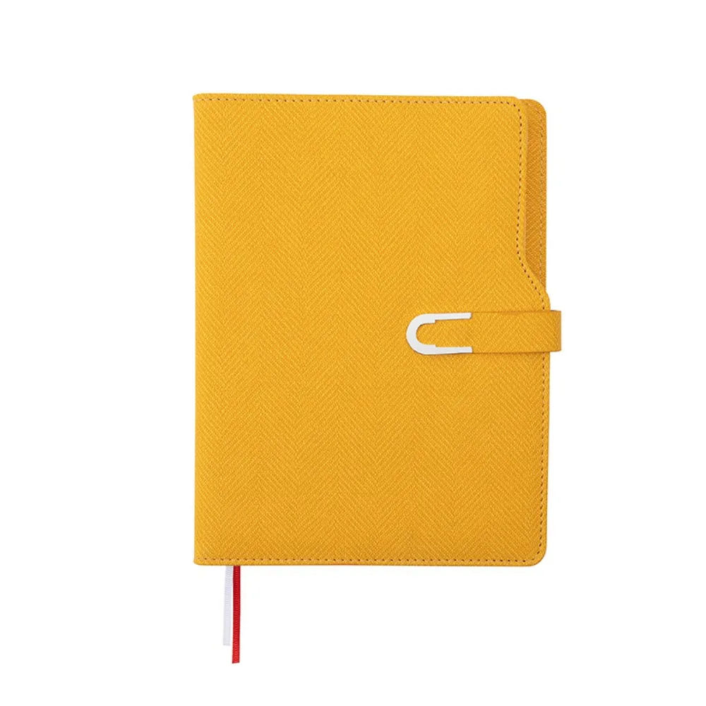 200 Pages A5 Notepad PU Leather Cover Thickened Paper Students Notebook Horizontal Line Wear-resistant Diary Meeting Minutes