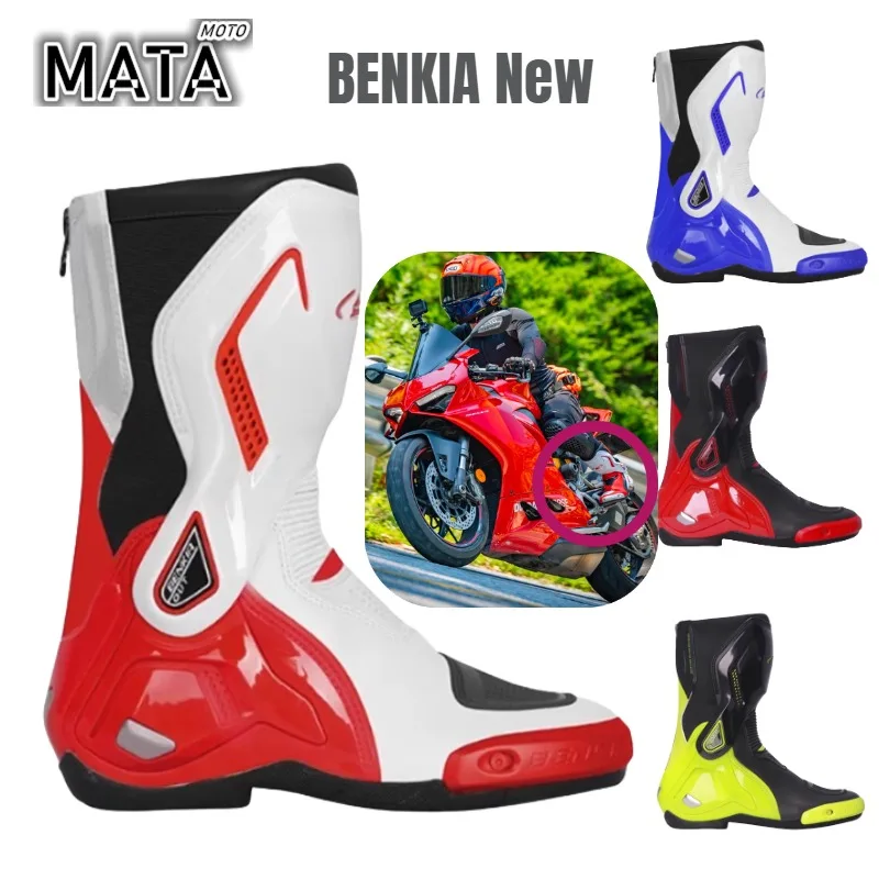 

NEW Four Seasons Motocross Boots Wear-resistant Motorcycle Boots Men's Women Racing Boots Safe Riding Equipment Rally Shoes