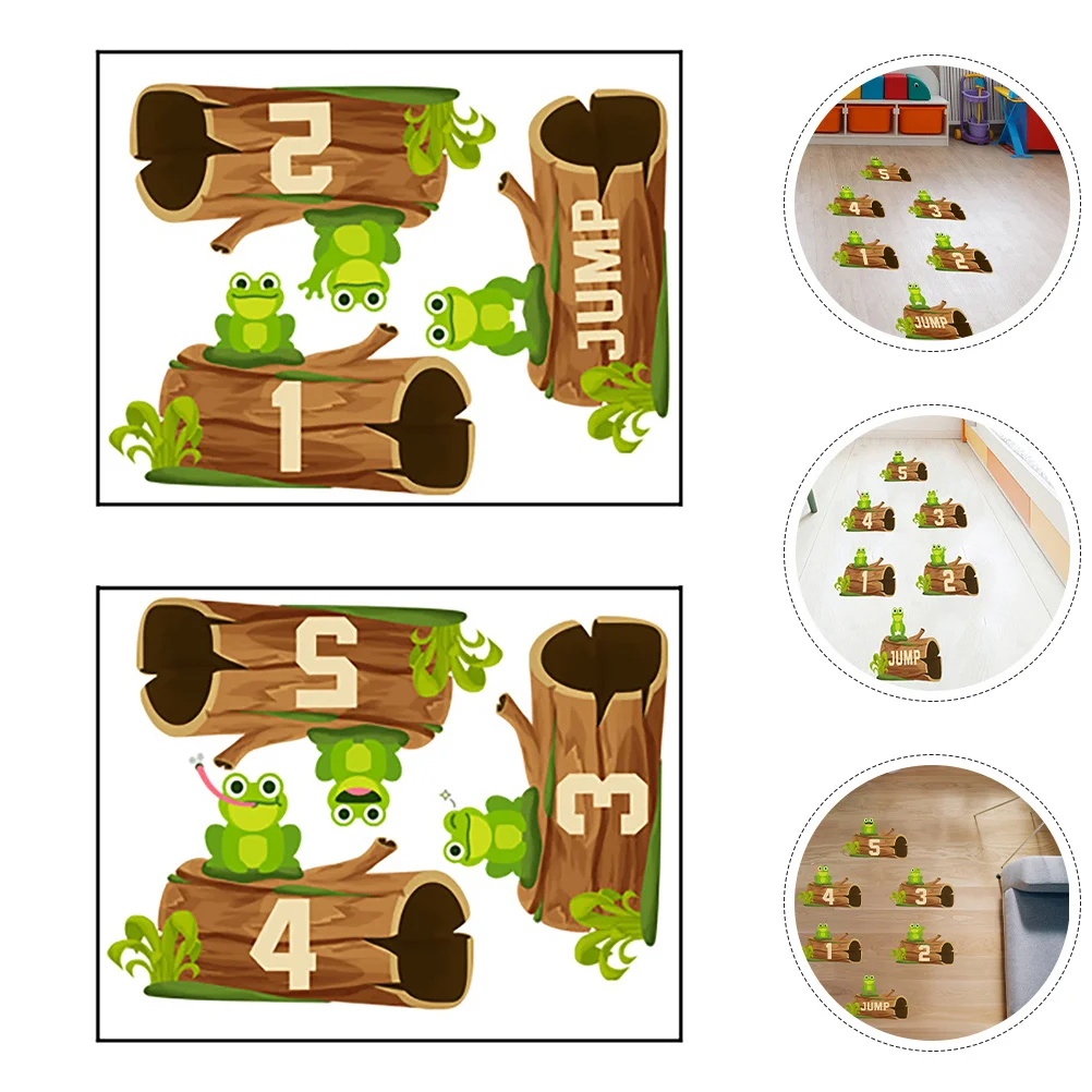 1 ورقة لعبة الضفدع القفز على الأرض ملصق اللعب التفاعلي ملصقات لاصقة مقاومة للماء لتعلم الرعاية النهارية #1
