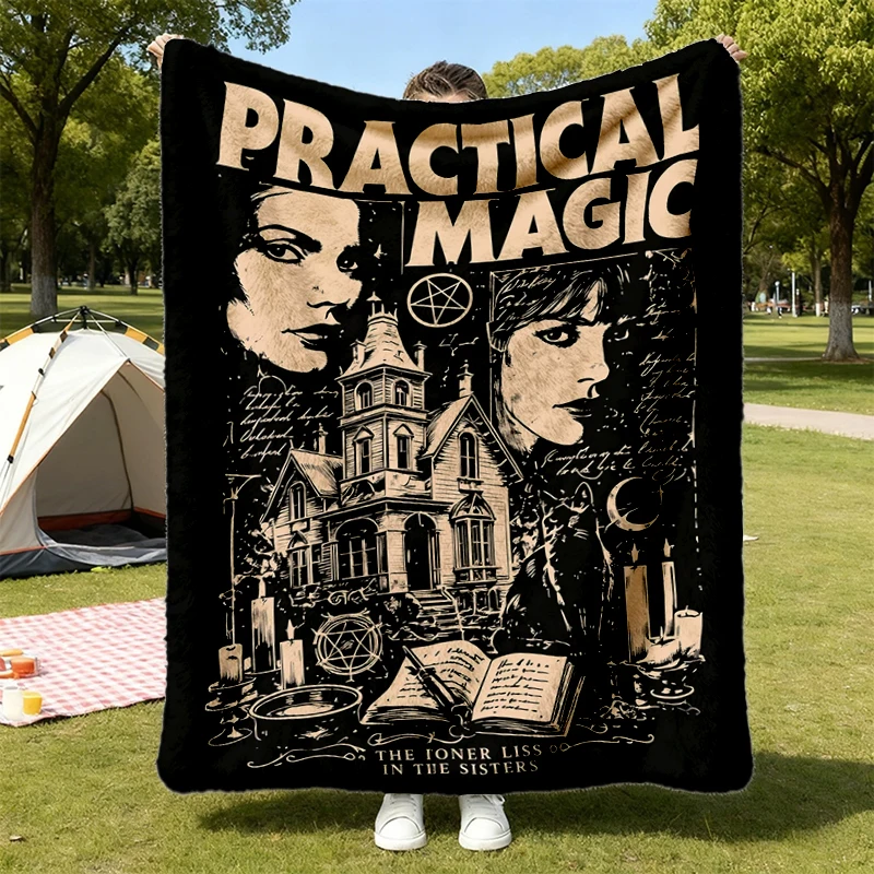 Practical Magic Flannel Throw, Sally Gillian Owens Flannel Blanket, Practical Magic 1998 Cozy Blanket, Horror Movie Hall
