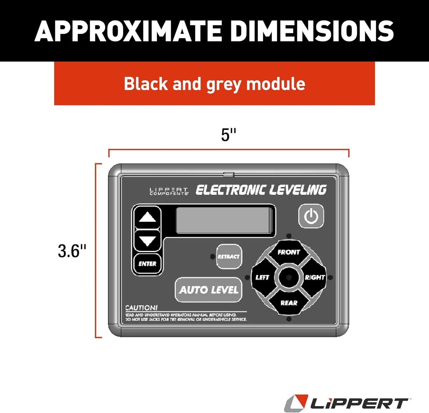 Lippert Ground Control RV 5th Wheel and Travel Trailer Leveling System Replacement Touchpad with Auto-Leveling Button - 421484