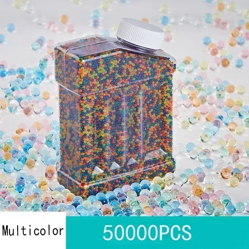 50000 pièces boule de Gel d'eau 7-8MM pistolet jouet balles accessoires été tir en plein air jouer Sport nautique jeu jouets pour enfants adultes