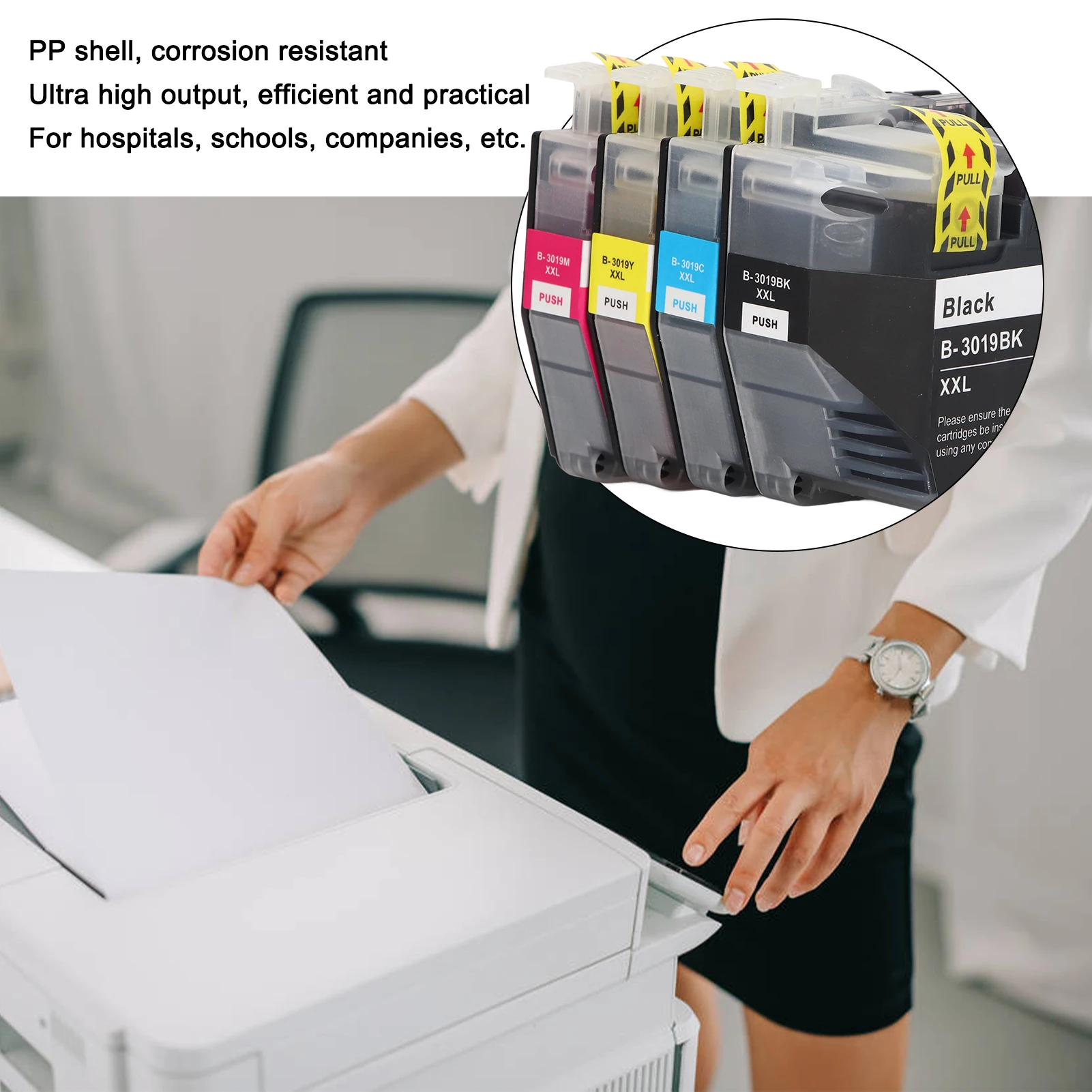 Cartucho de Tinta de 4 Cores para Impressora Jato de Tinta com Tinta Preta, Ciano, Magenta e Amarela - Acessórios para Impressora