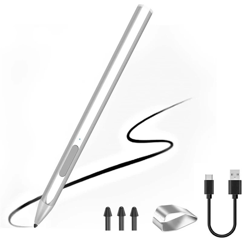

Стилус с 4096 уровнями давления и защитой от касаний ладони, перезаряжаемая активная ручка MPP2.0 для HP Pavilion/ENVY/Spectre X360 + 3 сменных наконечника