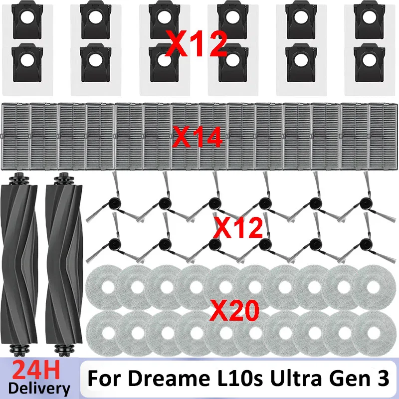Zubehör für Dreame L10s Ultra Gen 3/ L40 Ultra/ X40 Ultra/ L30s Pro Ultra Heat, MOVA P50 Pro Ultra/ P10 Pro Ultra Hauptbürste