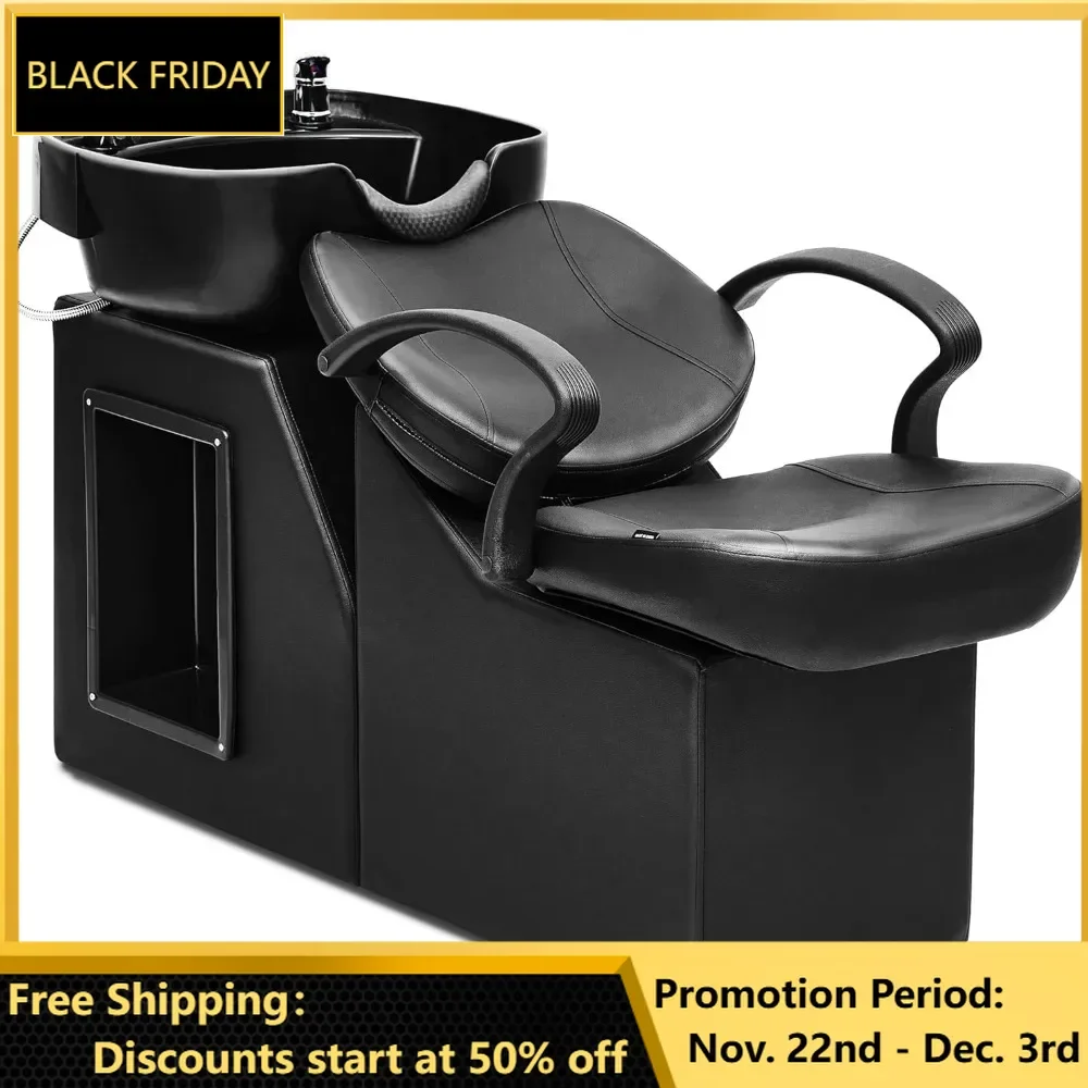 Shampoo Chairs, Plastic Shampoo Bowl Chair, Barber Backwash Chair, Hair Washing Station Salon Furniture Shampoo Chairs