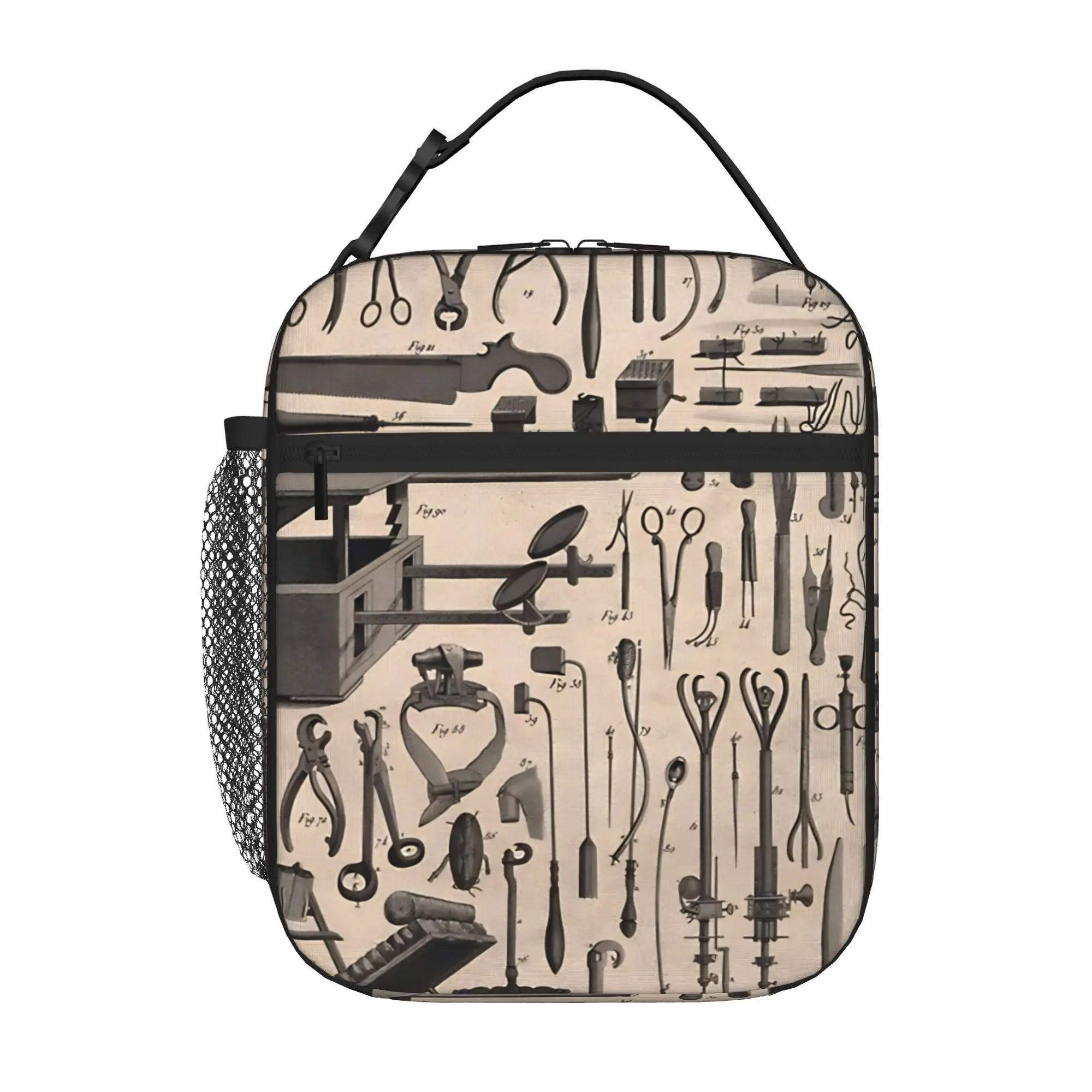 1 Piece Zipper Closure student Storage Bag Pocket Medical School Lunch Food Box Reusable For Lunch Food Bag