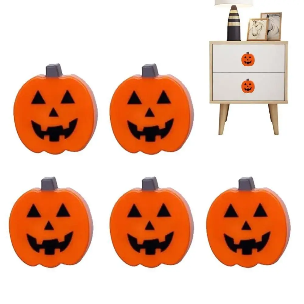 5 pcs Halloween Pumpkin Drawer Handle Furniture Decor Single Hole Door Pull Handle Hardware Furniture Handle