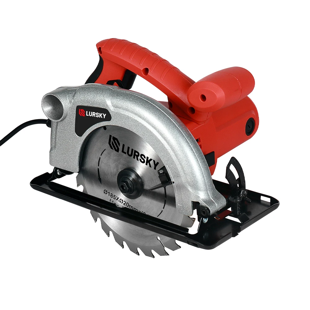 LURSKY Electric Saws Bevel Adjustment for Woodworking Construction Renovation Electric Portable Mini Circular Saw