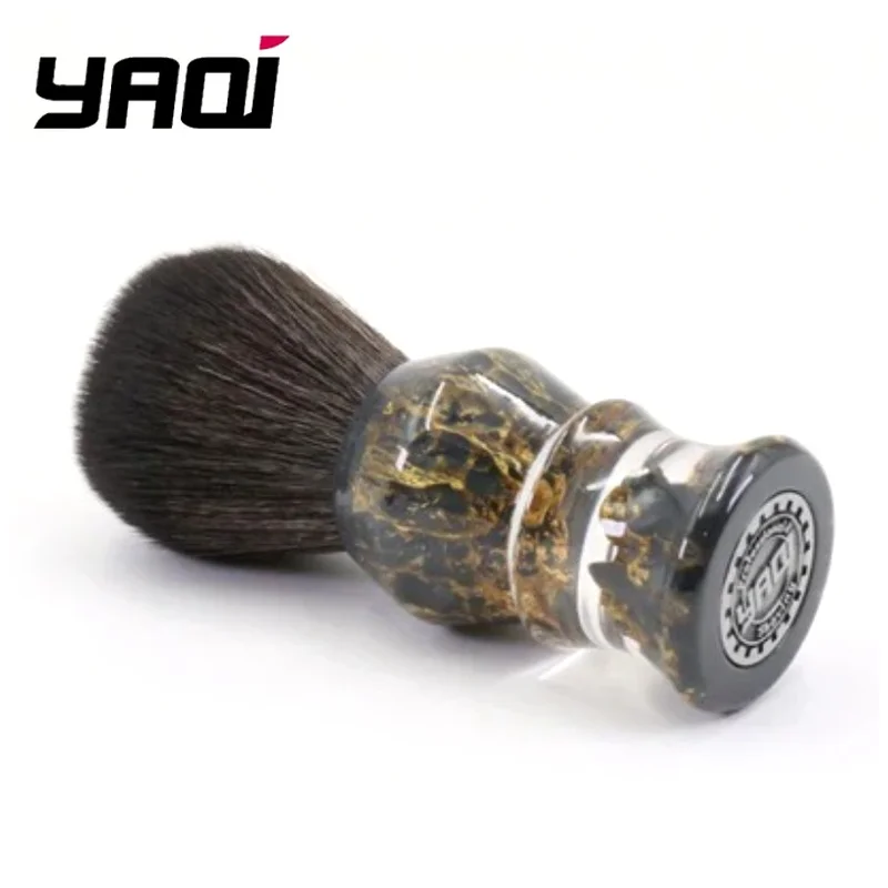 YAQI DEEP STONES 24mm Synthetic Hair Resin Handle Mens Shaving Brush Wet Shave Tools Best Gift for Men Mens Gift