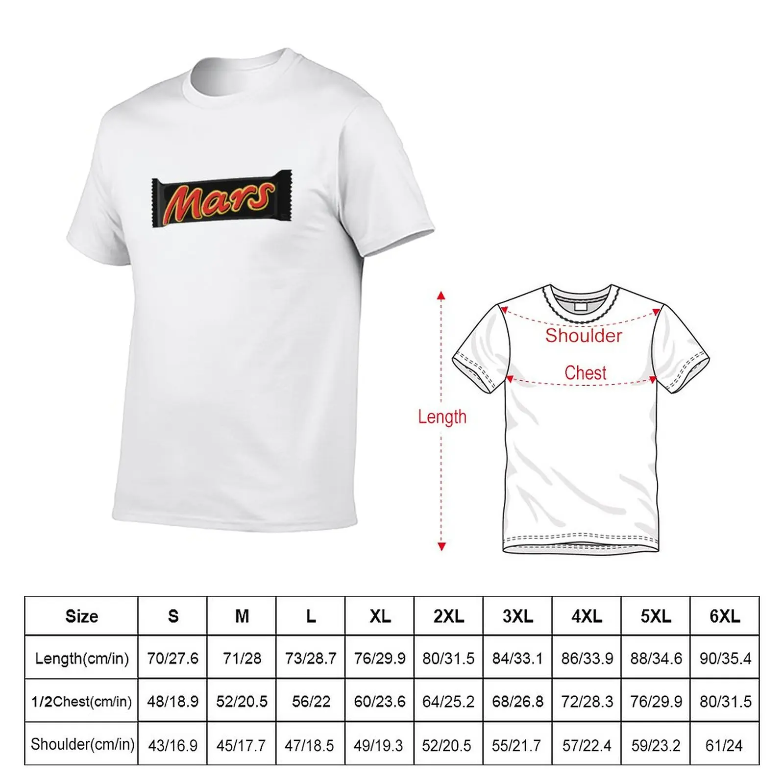 New Mars Bar T-Shirt oversized t shirt Short sleeve tee sweat shirts plus size t shirts t shirt for men