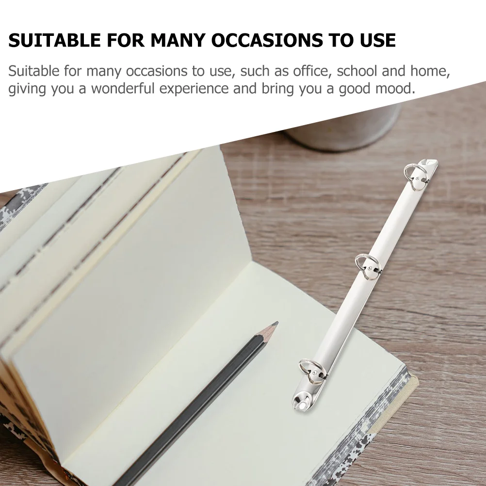 2pcs A4 Metal Binder Notebook Mechanism Ring Loose Leaf Binders Spiral Binder Spine Inserts 3 Rings Notebook Ring Clip