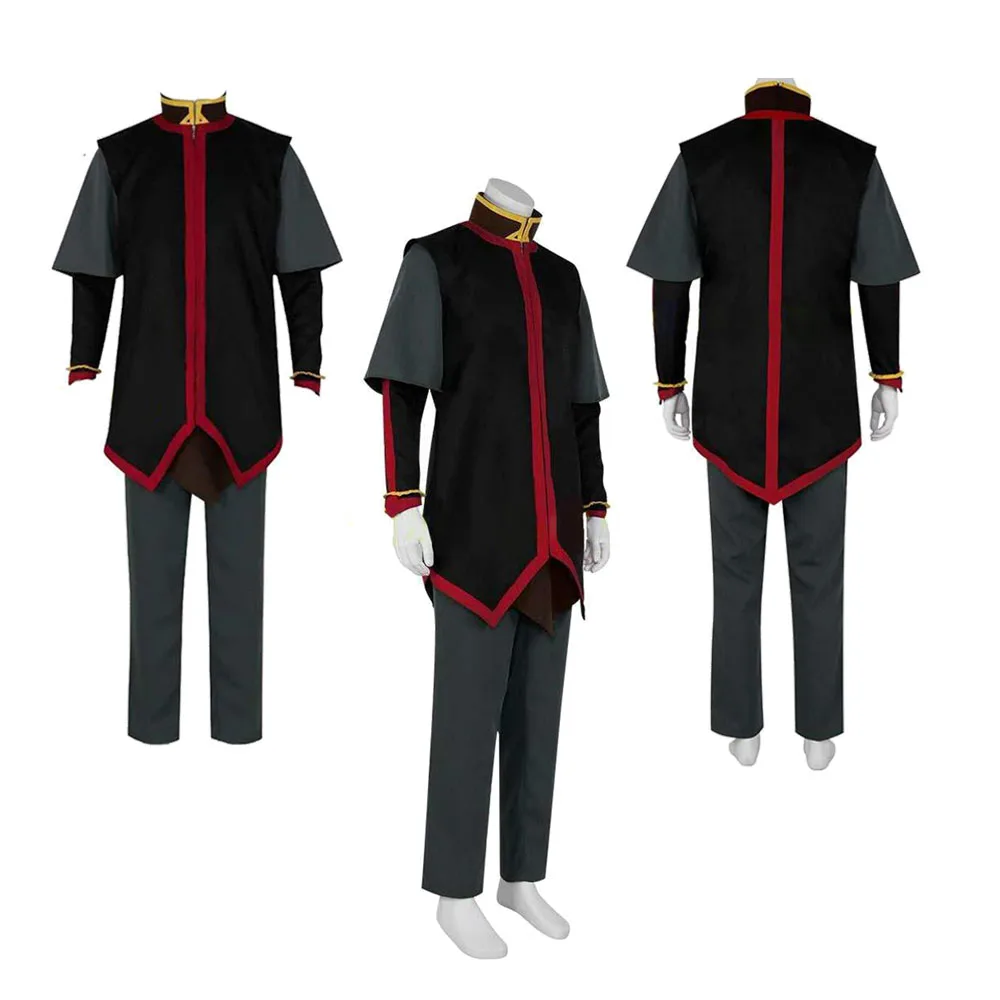 Costume de Cosplay Avatar FantrenforAang pour Homme, Manteau, Pantalon, Gants, Bande de Sauna, Tenue de Carnaval d'Halloween