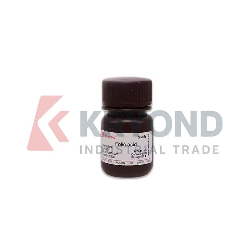 Solarbio Folic Acid F8090 CAS 59-30-3 98 Percent Biochemical Reagent for Laboratory Research Testing Lab Sample Analysis Pack 5g