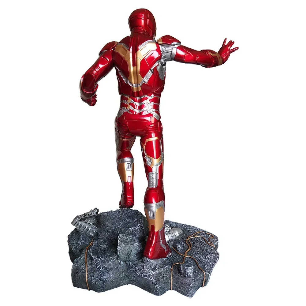 Large 50cm Final Battle Resin Statue Superhero Iron man MK43 Mark 43 Figure Battle Damage Ver. ironman GK Collection model