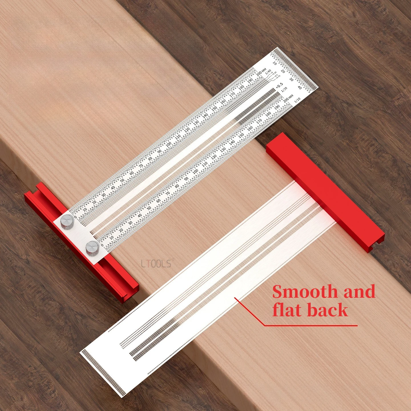 

Деревообрабатывающая линейка для маркировки отверстий, портативная линейка с шипом из нержавеющей стали, стабильная перегородка из алюминиевого сплава, писец, измерительные инструменты