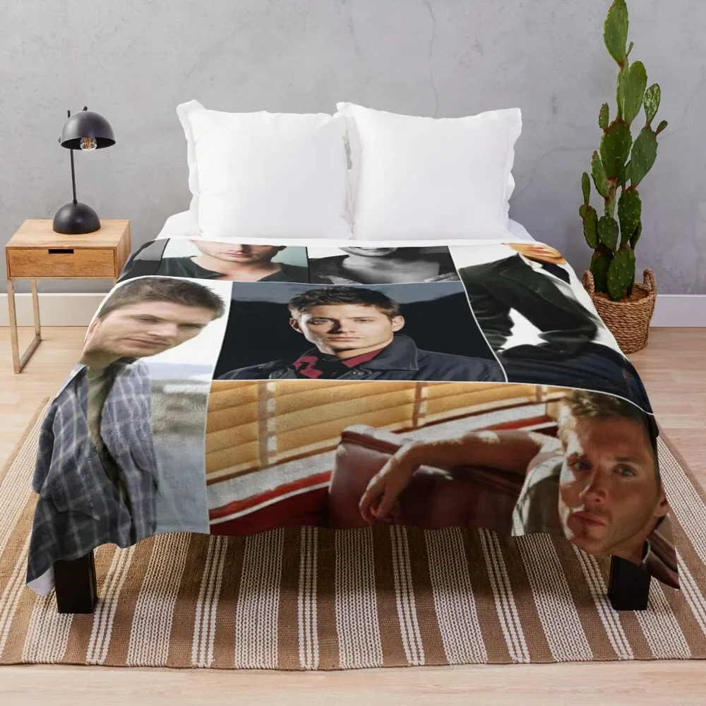 

Jensen Ackles Rectangular Photo Collage Throw Blanket christmas gifts Luxury St heavy to sleep Sofas Blankets