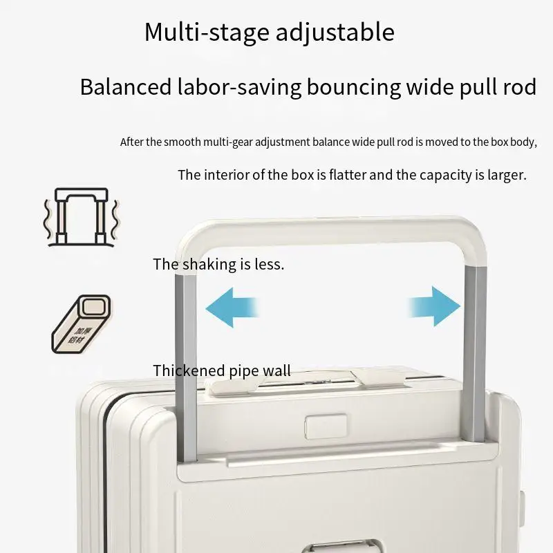 Wide Pull-Rod Luggage Female Multifunctional 20-Inch Boarding Box 26-Inch Password Box Suitcase Male Large Capacity