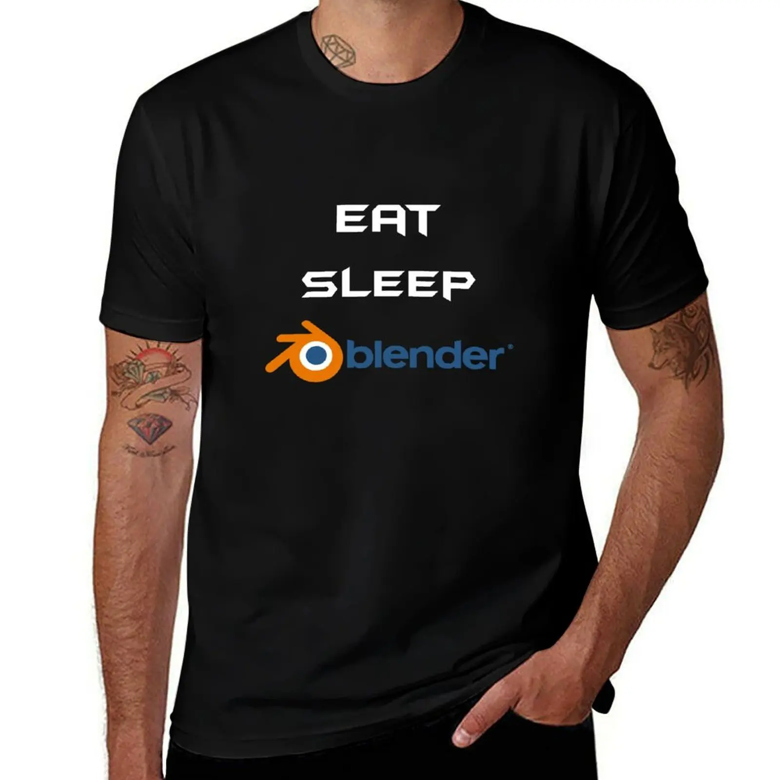 

Eat Sleep Blender - Blender 3D Designer T-Shirt man tshirt funny t shirts dark humor T-Shirt