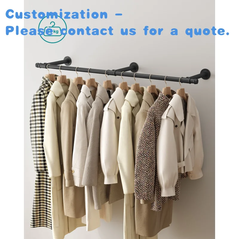 

custom.SONGMICS Space Saving Clothes Rail Black Laundry Coat Rack Room Wall Mounted Clothes Drying Rack
