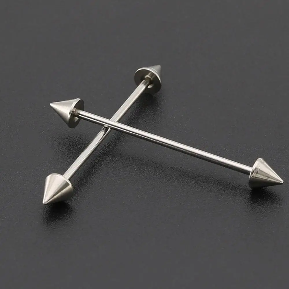 1/6Pcs Set Steel Industrial Earring Piercing Industrial Barbells Bar Scaffold Ear Cartilage Helix 14G Color Fashion Body Jewelry