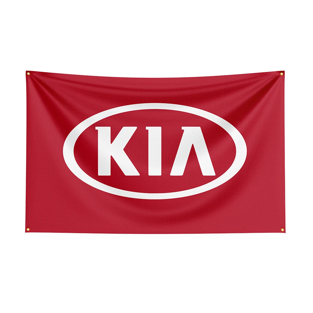90x150cm Kias Flag Polyester Printed Racing Car Banner For Decor