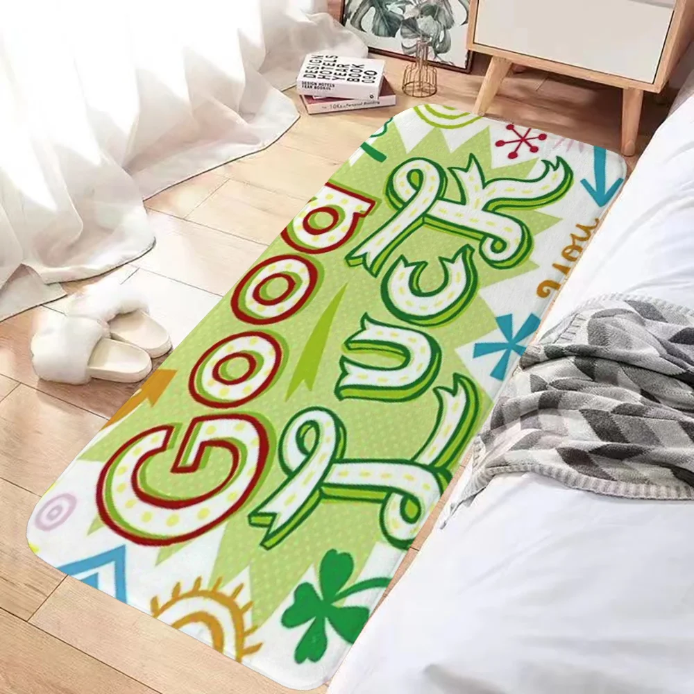 

Good Luck Carpet for Kitchen Mats Door Mat Bathroom Foot Mat Prayer Rug Rugs Floor Bath Non-slip House Entrance Home Textile