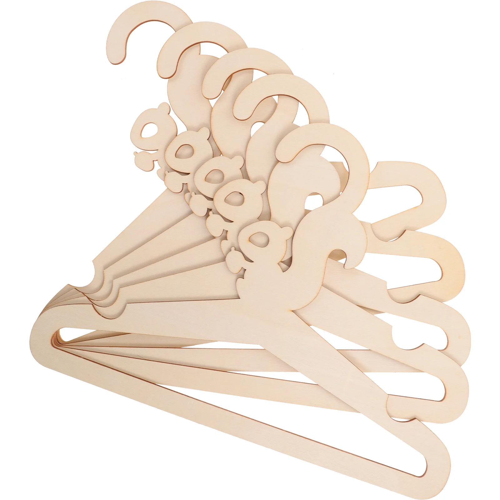 

5pcs Wooden Animal Clothes Hangers Cartoon Skirt Nursery Baby Kids Closet Storage Non Slip DIY Wooden Hangers