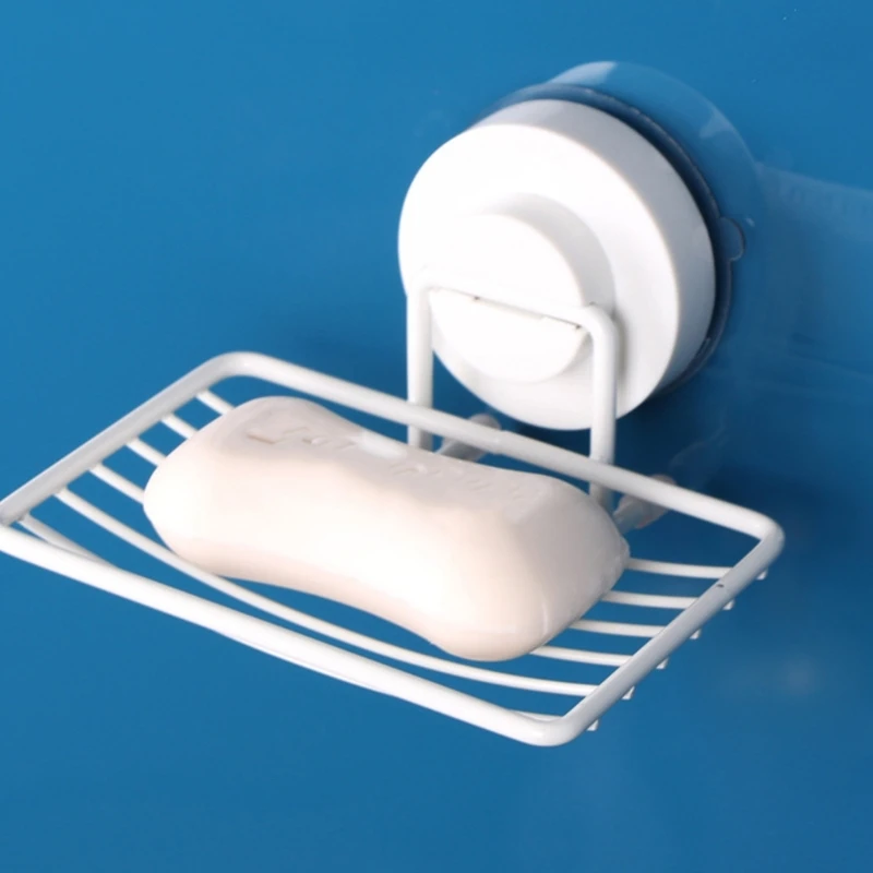  Waterproof Wall Mount Soap Dish Counter Slip Suction Owner For Shower Kitchen Storage