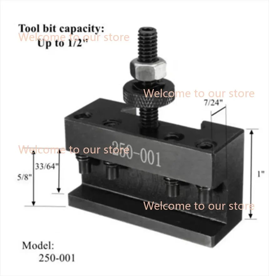 2Pcs 250 - 001 Quick Change Tool Turning Tool & 250-000 Wedge Quick Change Tool Kit Lathe  Knife Holder