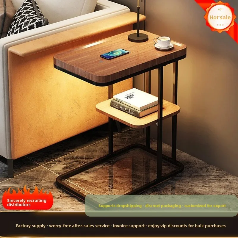 

Sofa edge floor lamp living room wireless charging bedroom Internet celebrity simple modern bedside shelf small side cabinet