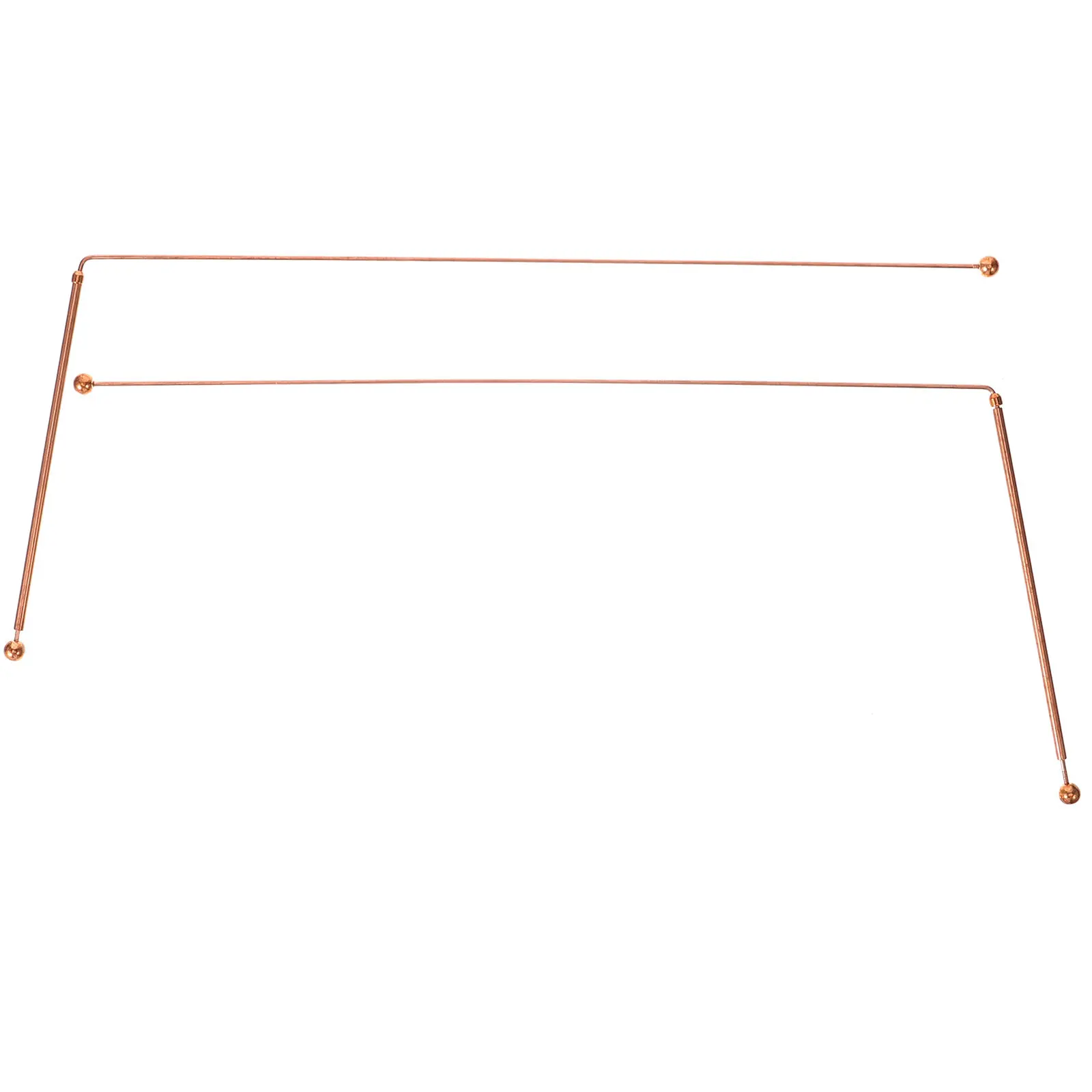 

2 медных датчика для радиестезии, профессиональный портативный инструмент для поиска воды, поиска сокровищ, исследования призраков и энергии