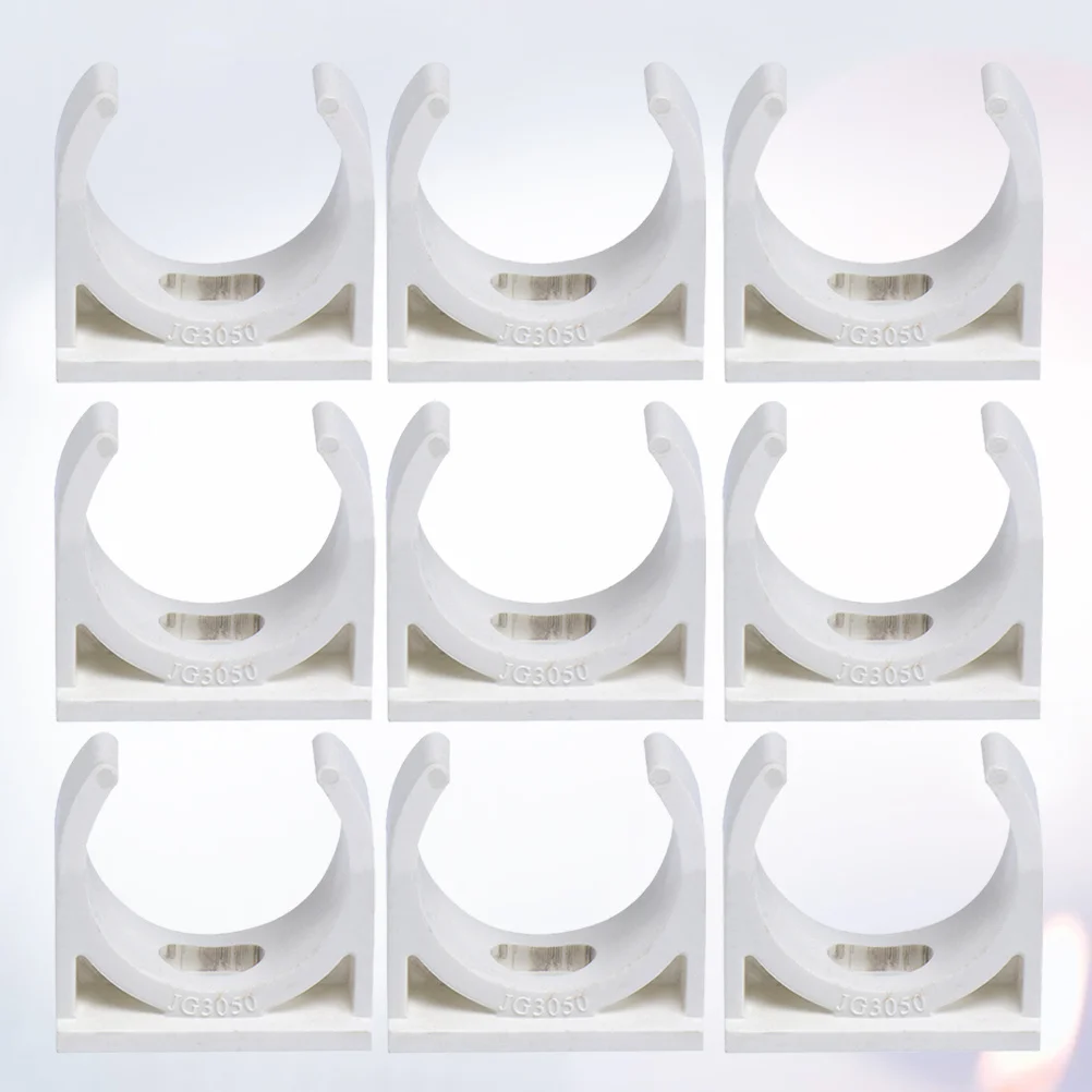 

50pcs U Shape 32Mm Pvc Clamp For Thin Wall Hose Fixing Support Resistance To Scaling Corrosion Riding Horse Clasp