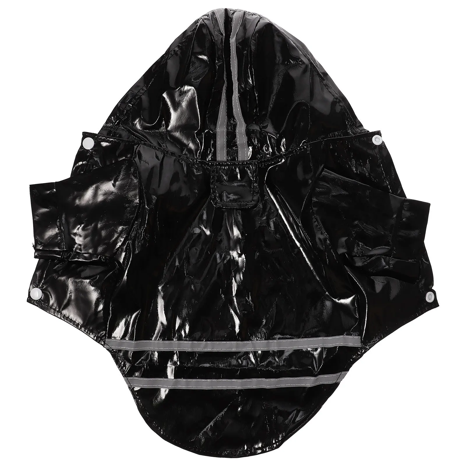 معطف مطر للكلاب الصغيرة والمتوسطة والكبيرة مقاوم للماء وخفيف الوزن وقابل للطي مع تصميم عاكس للضوء على شكل كلب أنيق