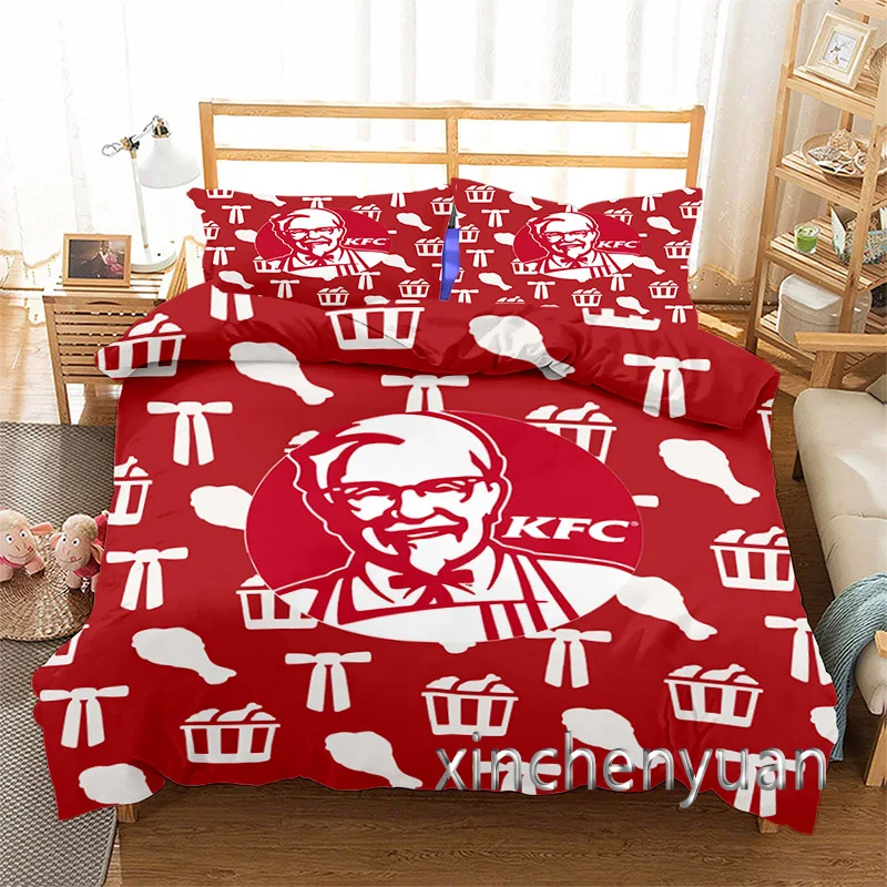 KFC 3D Printed Duvet Cover Set Twin Full Queen King Size Bedding Set Bed Linens Bedclothes for Young K90