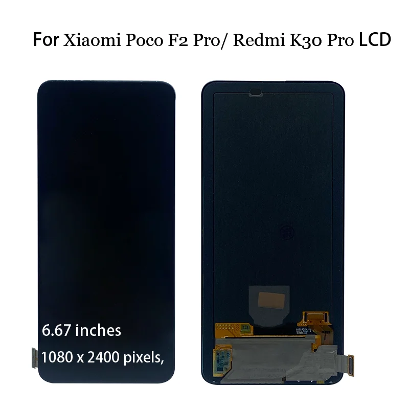 6.67 inch AMOLED For Xiaomi Redmi K30 Pro LCD Display Touch Screen Digitizer Assembly For Xiaomi Poco F2 Pro Lcd Screen M2004J11