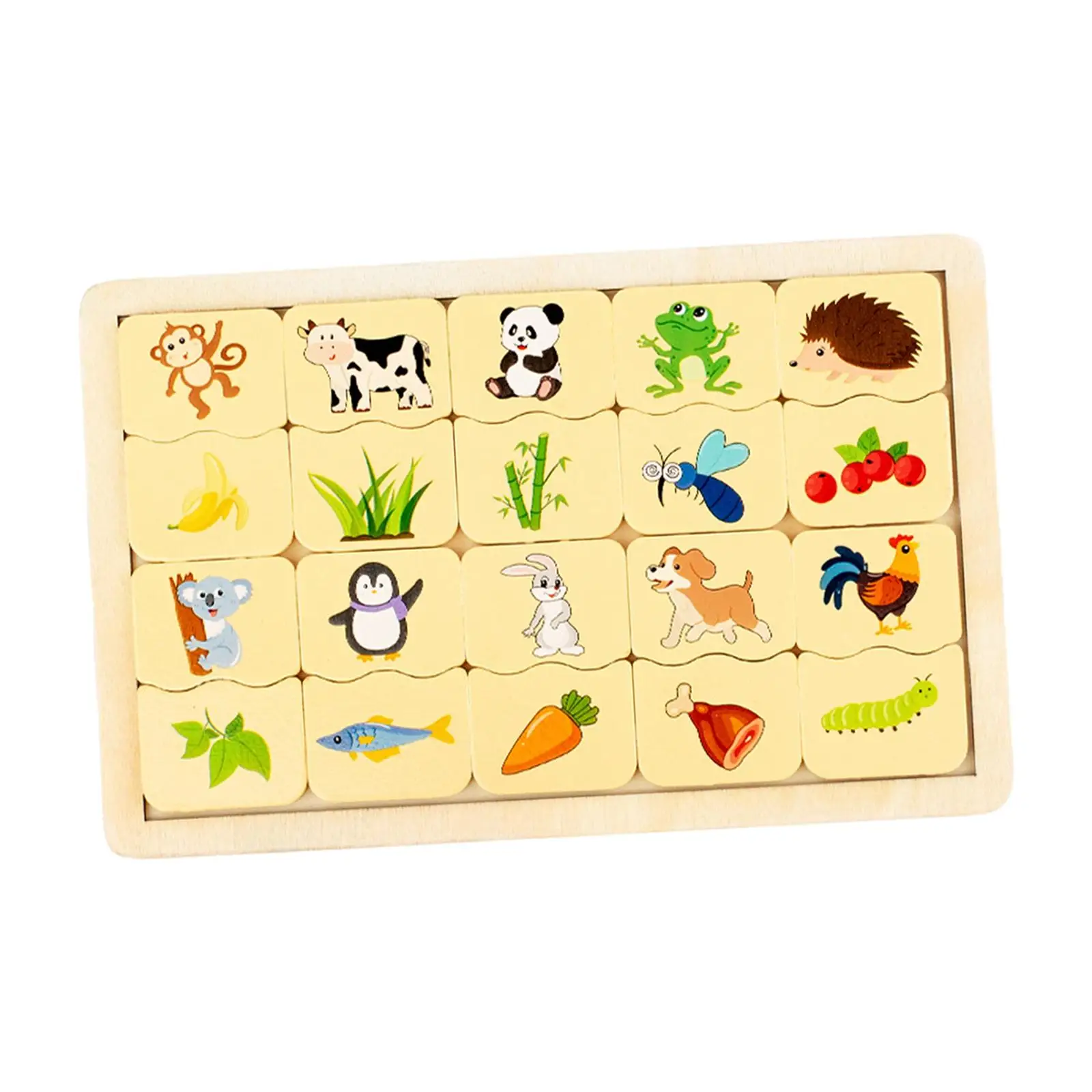 Wooden Puzzle Matching Toy Montessori Education Toy Learn Recognition Toy Sorting Board for Preschoolers Kids Birthday Gift