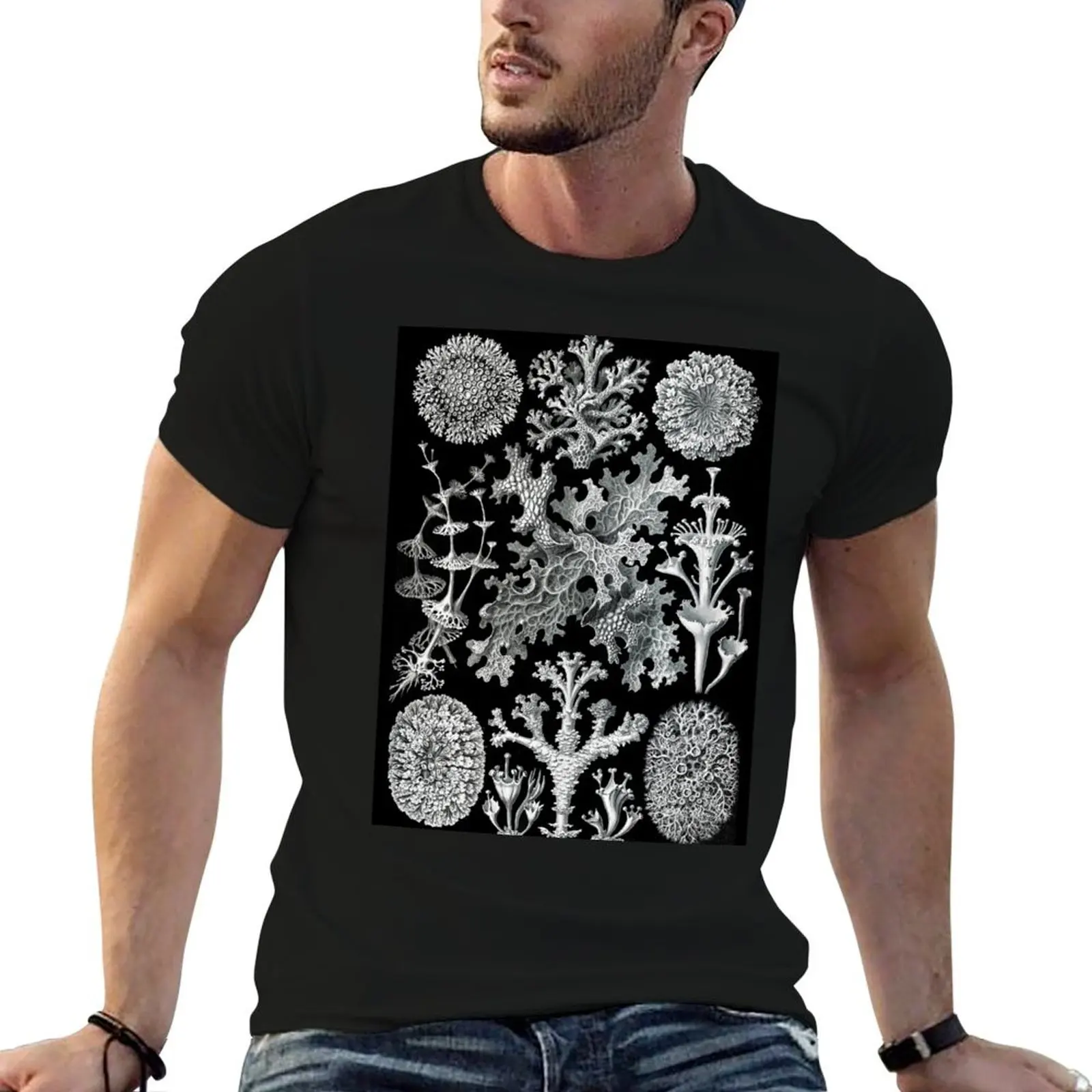 Lichenes–Flechten -Illustration lichens (1904) by Ernst Haeckel. Original from Library of Congress T-Shirt